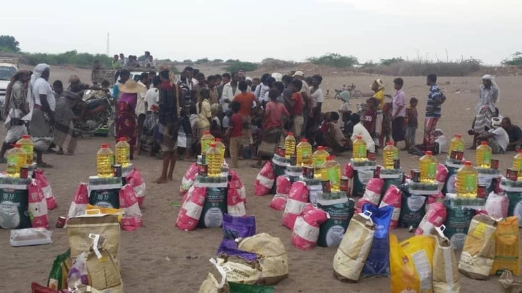Food packs prepared for families in need