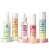 SHIFAH five-piece Starter skincare set with cleanser, toner, Advance Clearing Serum, moisturiser and SPF50 Sunscreen Serum.