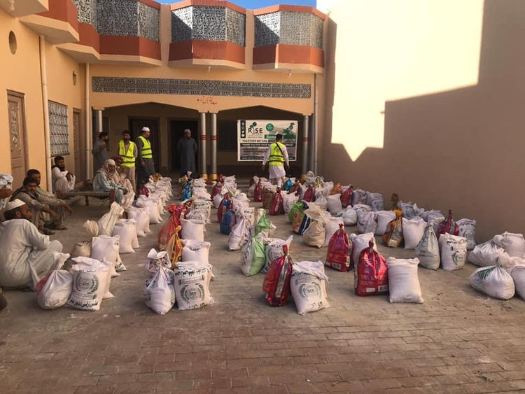 Food packs prepared for families in need