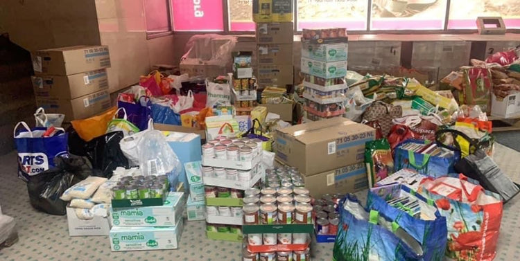 Food packs prepared for families in need